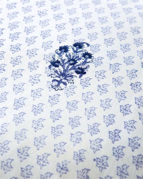 Quiltkissenhülle Blaue Blüten