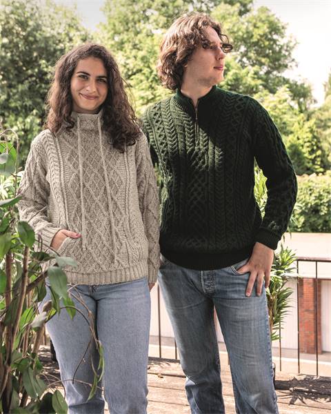 Irischer Frauensweater Naturton